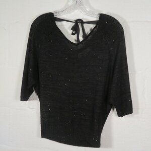LOFT Black Sparkle Dolman Sleeve Sweater SP